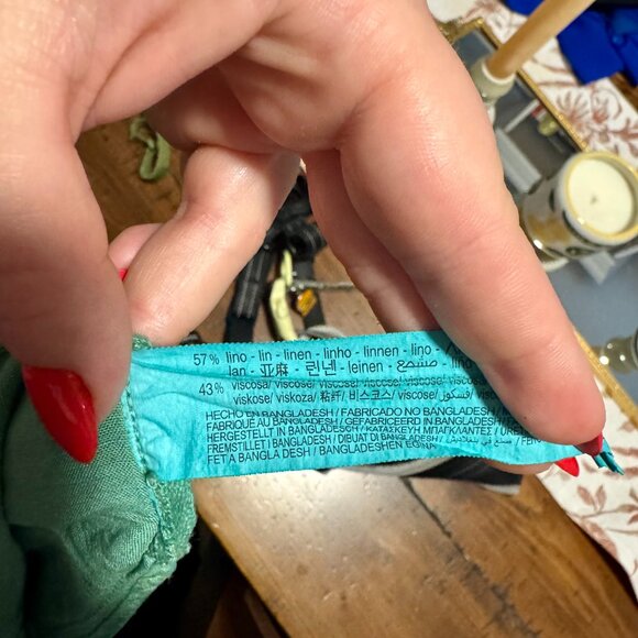 Zara Linen Lined-Button Skort in Washed Green - Picture 12 of 12